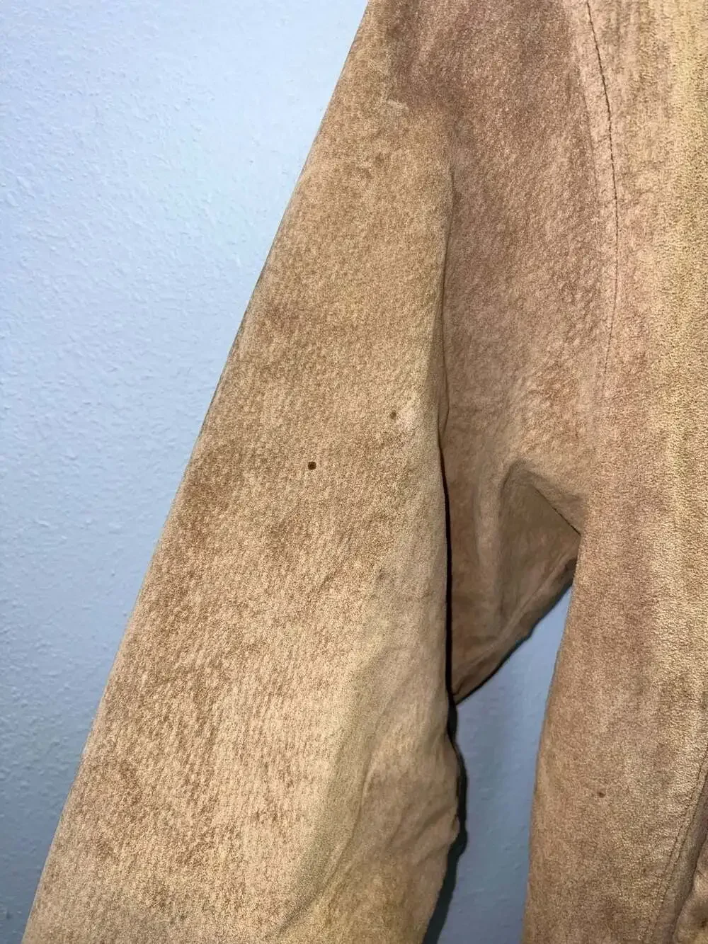 Vtg Roundtree & Yorke Suede Leather Jacket Mens M Camel Harrington Bomber 0310